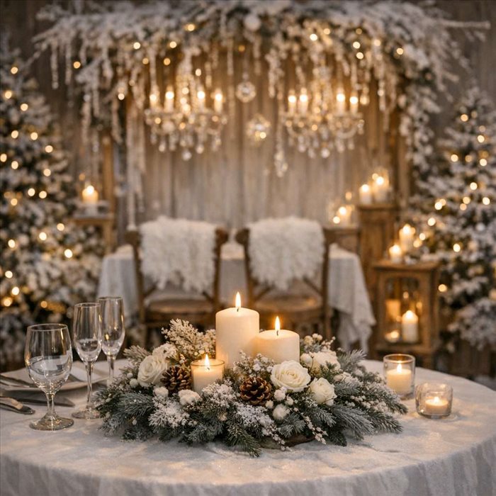 Décoration de mariage hivernale : 10 idées élégantes