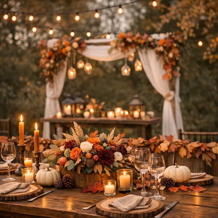 Décoration de mariage automnale : idées et conseils