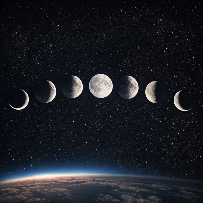 Croissant lunaire : comment apparaît-il au cours du cycle ?