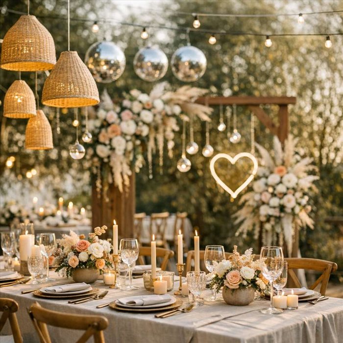 Tendances décoration mariage 2026 : idées élégantes et modernes
