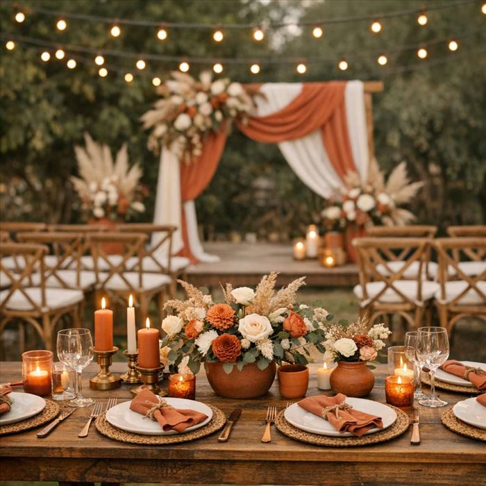 Décoration mariage terracotta : idées, couleurs et inspirations