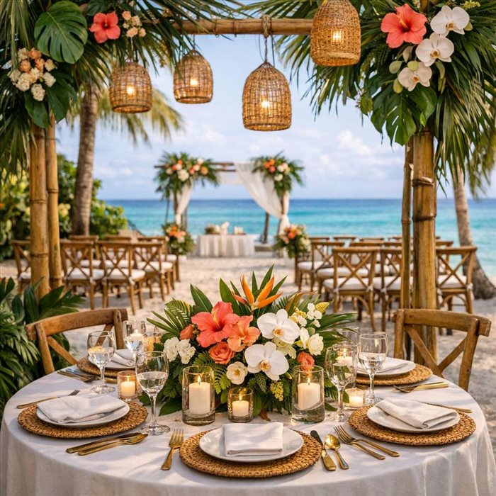 Décoration de mariage tropicale : idées élégantes et tendance