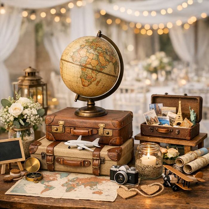 Décoration de mariage thème voyage : idées et conseils