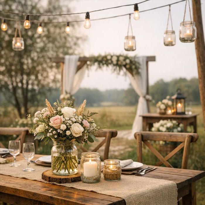 Décoration de mariage champêtre : idées élégantes et naturelles