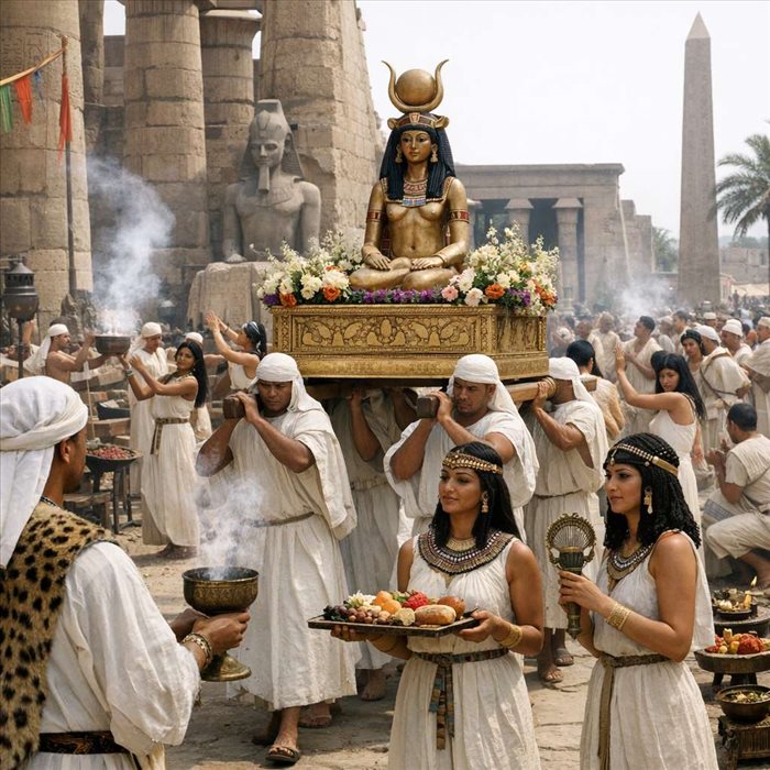 Comment les Égyptiens célébraient leurs fêtes religieuses ?